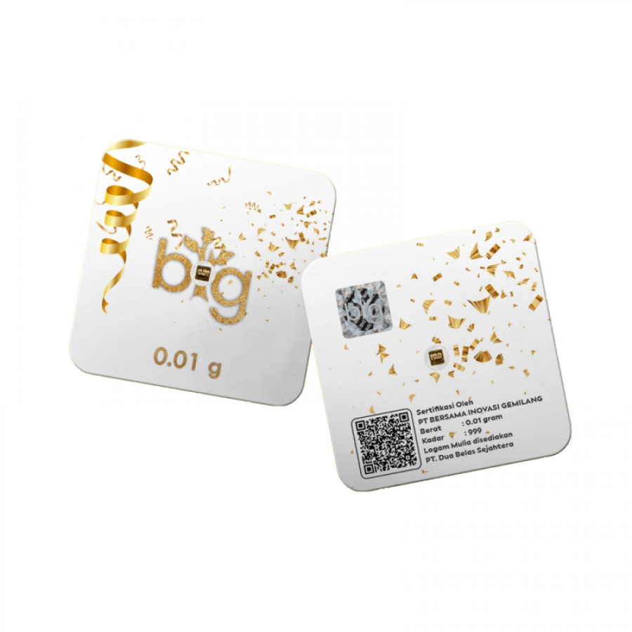 Big Gold Mini Goldbarren White 0,01 Gramm - GB-BIG-WS001