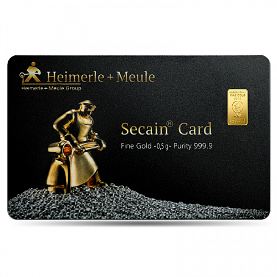 Heimerle + Meule Secain Card Goldbarren 0,5 Gramm