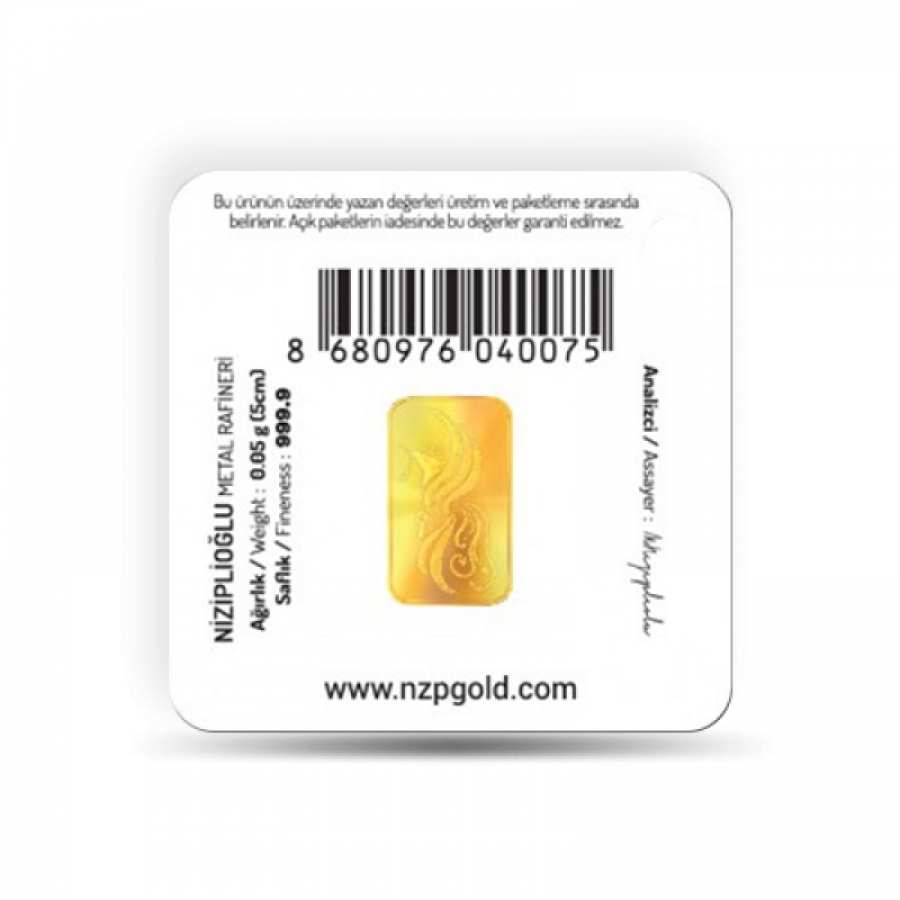 Nzp Gold Mini Goldbarren 0,05 Gramm - GB-NZP-00005