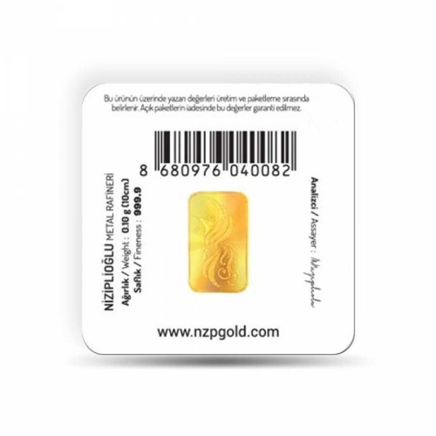 Nzp Gold Mini Goldbarren 0,10 Gramm - GB-NZP-00010