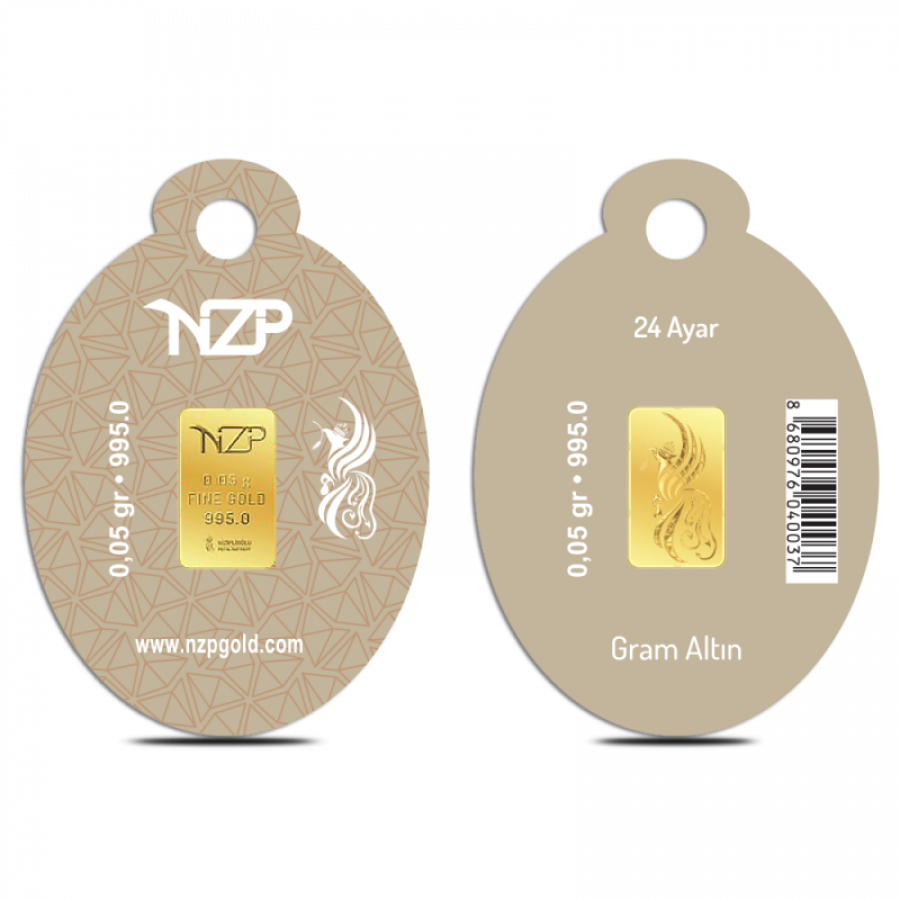 Nzp Gold Oval Blister -  Mini Goldbarren 0.05 Gramm (995 24 karat) - OVL-NZP-9505