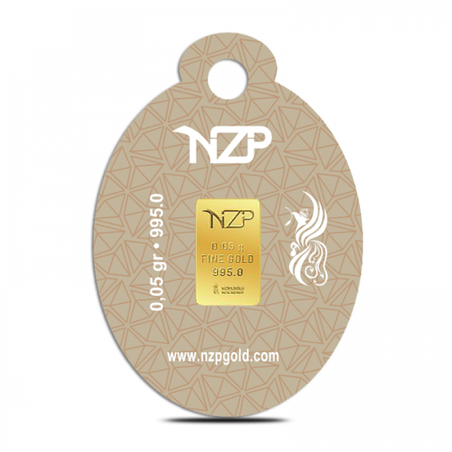 Nzp Gold Oval Blister -  Mini Goldbarren 0.05 Gramm (995 24 karat) - OVL-NZP-9505