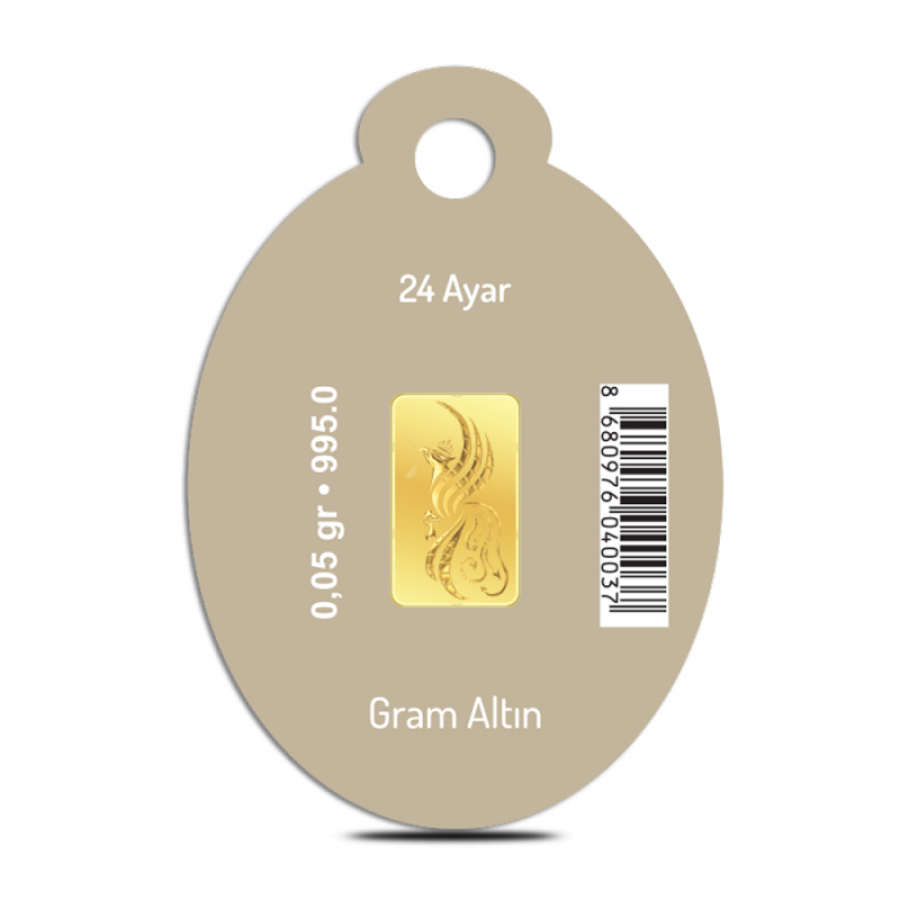 Nzp Gold Oval Blister -  Mini Goldbarren 0.05 Gramm (995 24 karat) - OVL-NZP-9505