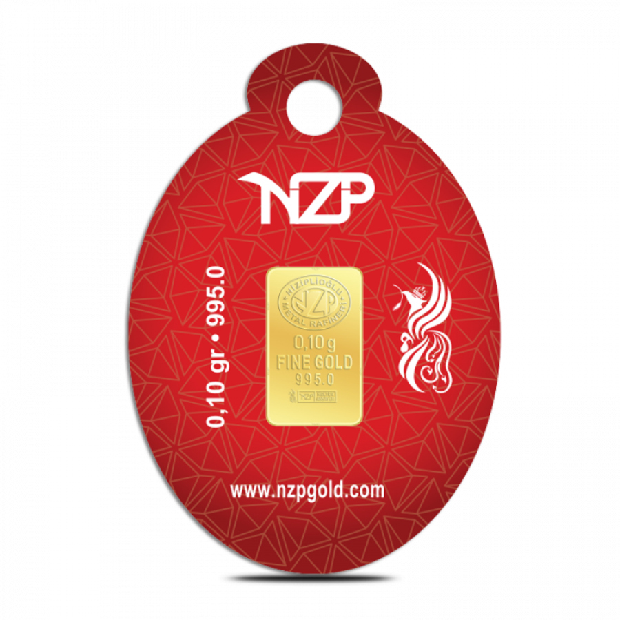 Nzp Gold Oval Blister -  Mini Goldbarren 0.10 Gramm (995 24 karat) - OVL-NZP-9510