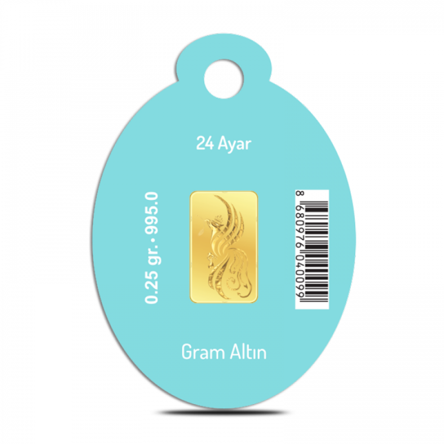 Nzp Gold Oval Blister -  Mini Goldbarren 0.25 Gramm (995 24 karat)