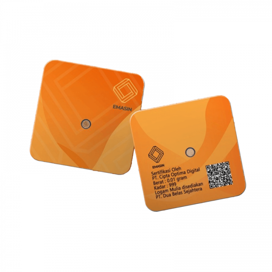 Emasin Rundform Goldbarren 0,01 Gramm Standard Orange